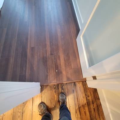 Laminate floor installation